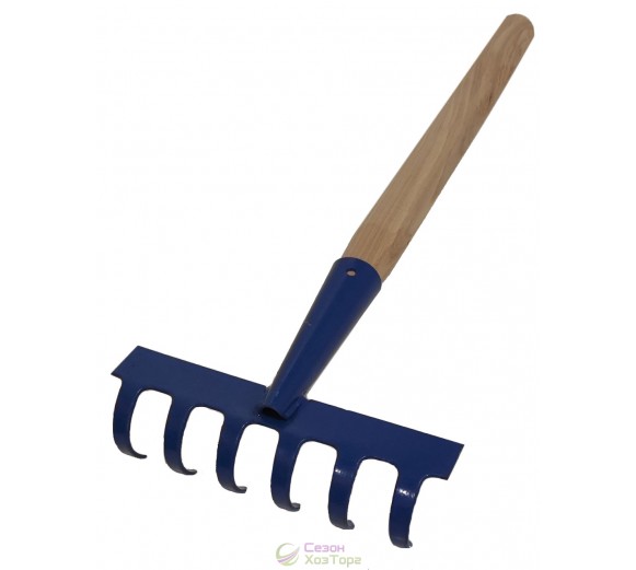 Граблі садові 6 зубів із дерев'яною ручкою (46*18 см)